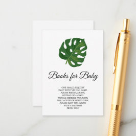 Libros de palmas tropicales para tarjeta de bebé