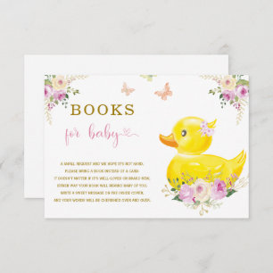 Libros de pato de caucho chica para tarjetas para