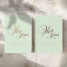 Libros de promesas de boda elegantes 'His & Hers' 