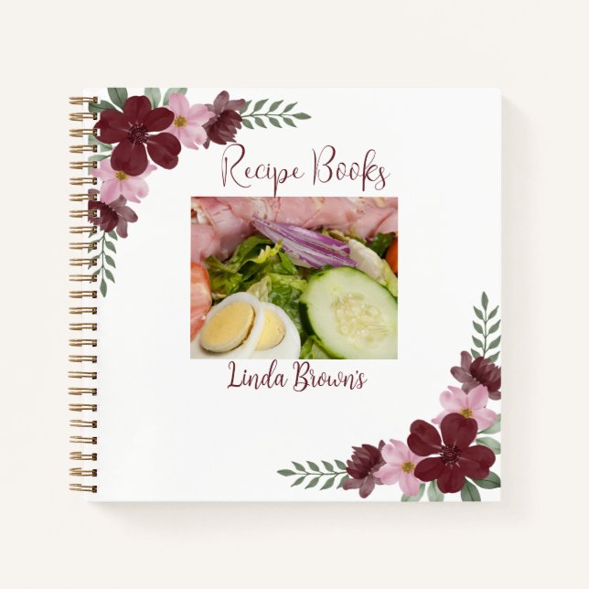 Libros de recetas de fotografía personalizado (Anverso)