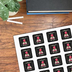 Libros de regreso a la escuela: Pegatinas negros d