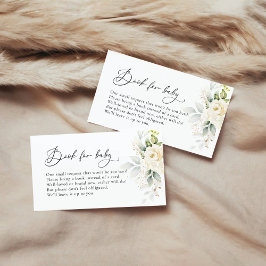 Libros De Rosas Blancas De Verdor Para Tarjeta De