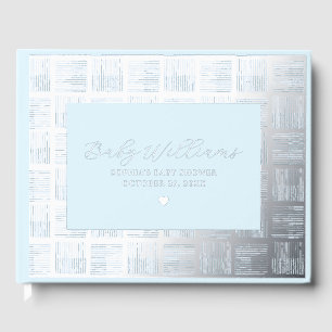 Libros de visita de Blue Baby Shower Guest Book Re
