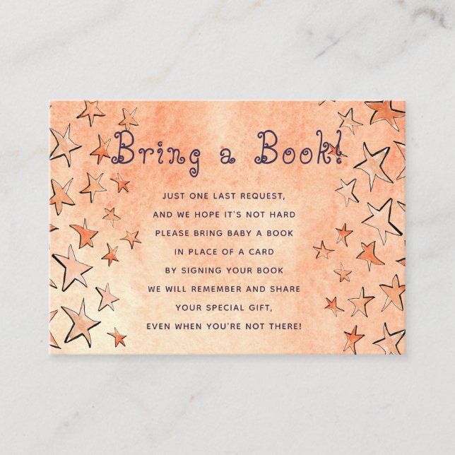 Libros estelares para bebé traer una tarjeta de in (Anverso)