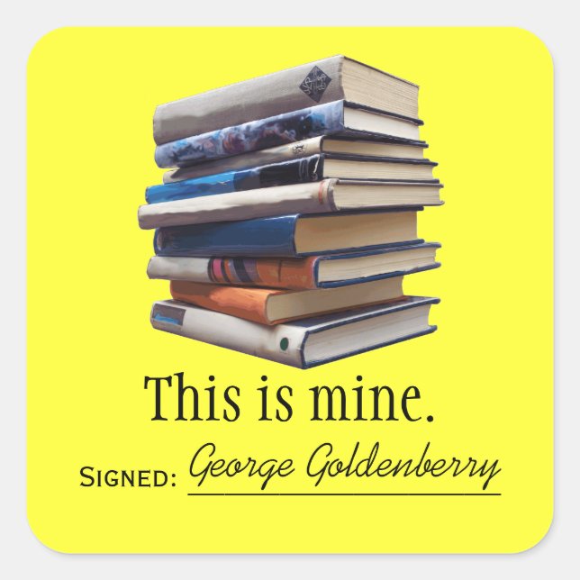 Libros Folleto o Pegatina de propiedad (Anverso)