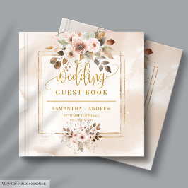 Libros invitados Bodas de Pastel and Gold Otumn Fl