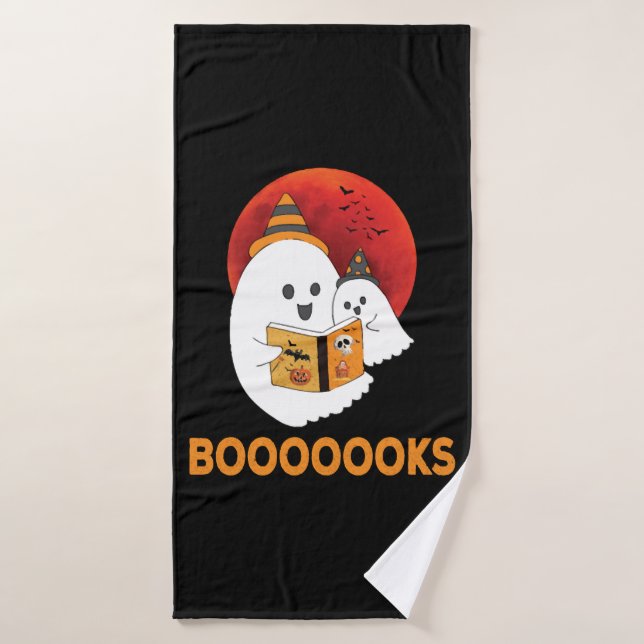 Libros Libros Leer libros Halloween (Toalla de baño)