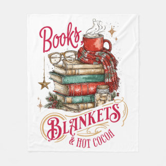 Libros, mantas y chocolate caliente
