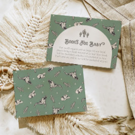 Libros Occidentales Verdes Para Tarjetas De Bebé