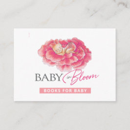 Libros para bebé rosa en flor Tarjeta de cierre
