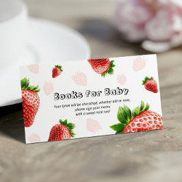Libros para bebé - Tarjeta Baby Shower de fresa