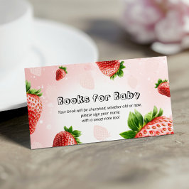 Libros para bebé - Tarjeta Baby Shower de fresa