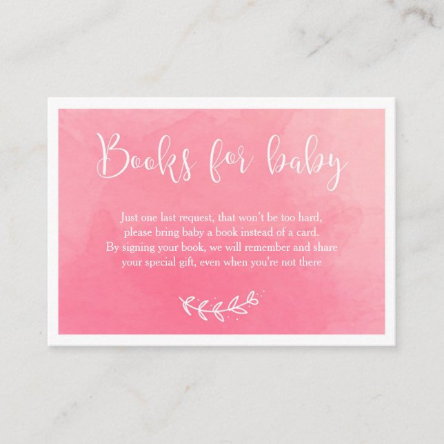 Libros para bebés | Insertar invitación de Baby Sh (Anverso)