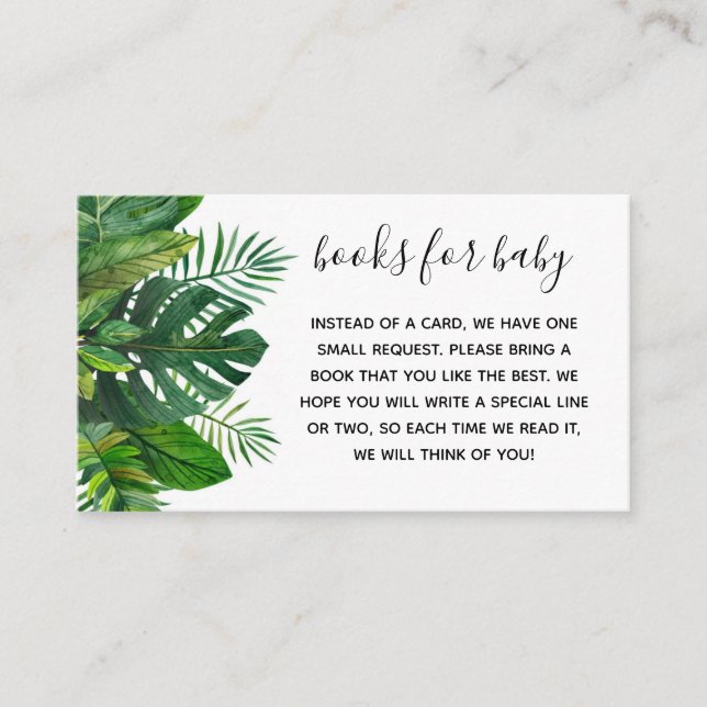 Libros para bebés | Insertar invitación de Baby Sh (Anverso)