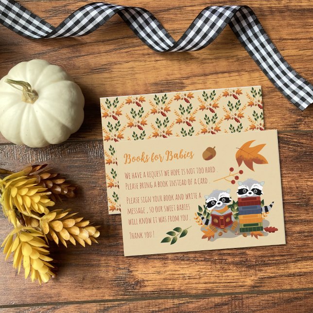 Libros Para Bebés Tarjeta De Alojamiento De Dos Ra (Books for babies twin raccoons insert cards .)