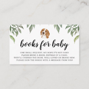 Libros para la tarjeta de envoltura de color beagl