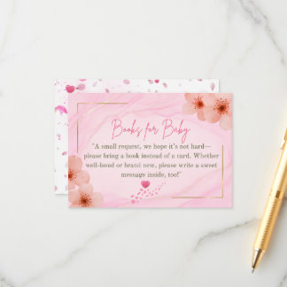 Libros para la tarjeta de envoltura floral de bebé