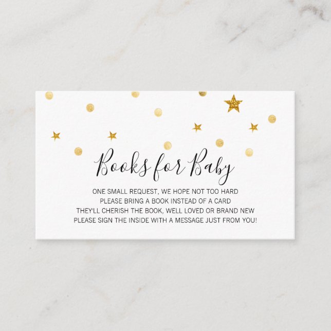 Libros para la tarjeta de inserción de bebé con pu (Anverso)