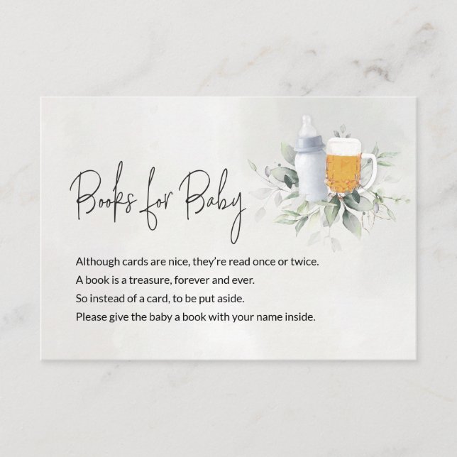 Libros para la tarjeta de mensaje de bebé Un bebé  (Anverso)