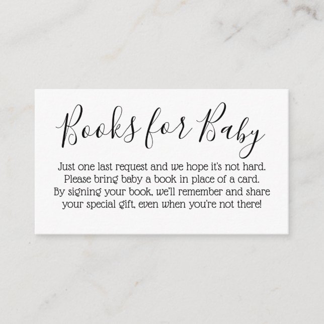 Libros Para Tarjeta De Bebé (Anverso)