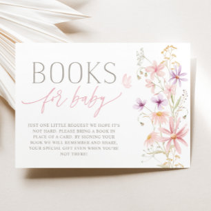 Libros para tarjeta de bebé en ducha de flores sil