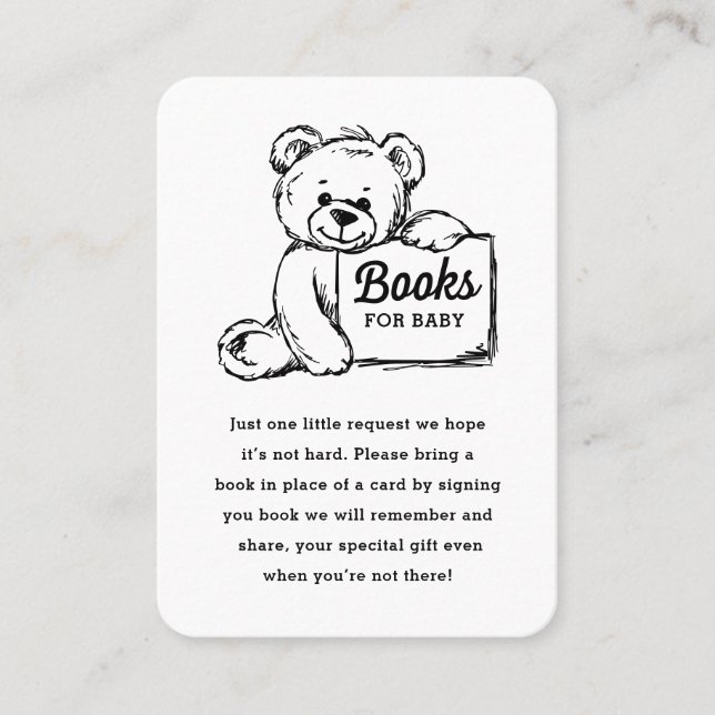 Libros para tarjeta de bebé, Minimalista Baby Show (Anverso)