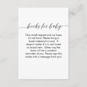 Libros Para Tarjeta De Bebé Moderna Minimalista Si