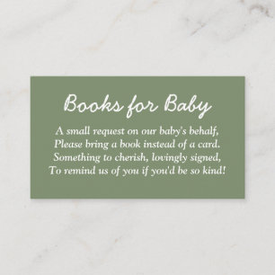 Libros para tarjeta de envoltorio verde Baby Sage