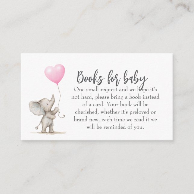 Libros para tarjeta de inserción de Baby Shower -  (Anverso)