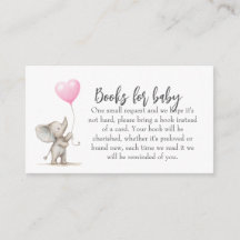 Libros para tarjeta de inserción de Baby Shower -