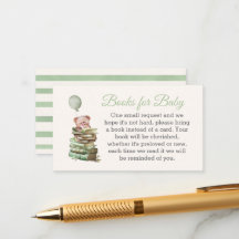 Libros para tarjeta de inserción de Baby Shower -