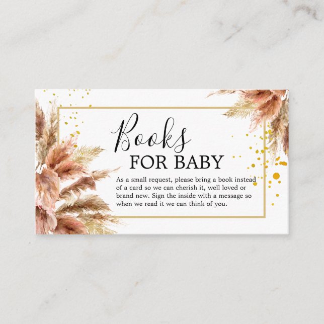 Libros para tarjeta de inserción de bebé (Anverso)