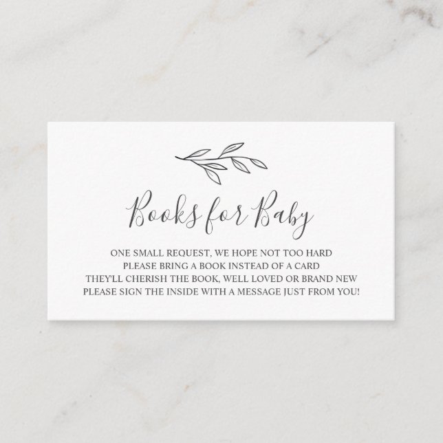 Libros para tarjeta de inserción de bebé (Anverso)