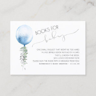 Libros para tarjetas de solicitud de globos azules