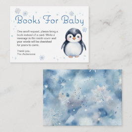 Libros pingüinos para tarjeta de bebé - Invierno