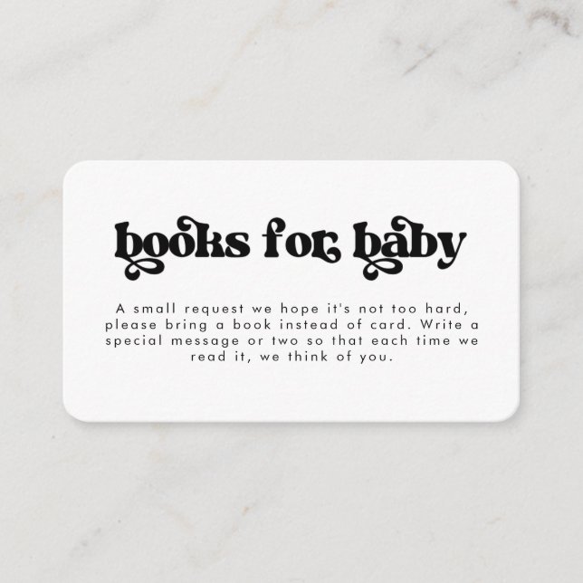 Libros retro para tarjeta de gabinete Baby Shower (Anverso)