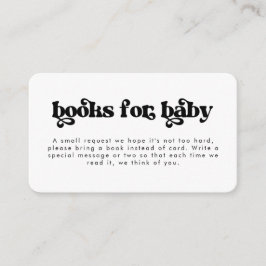 Libros retro para tarjeta de gabinete Baby Shower