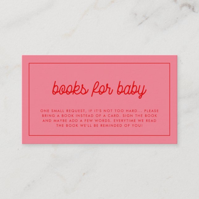 Libros rojos retro vintage para tarjeta de bebé (Anverso)