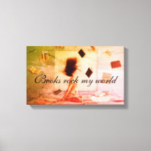 Libros rompen mi huella de lienzo en el mundo