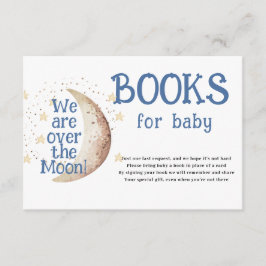 Libros sobre la luna para la tarjeta Baby Shower