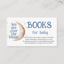 Libros sobre la luna para la tarjeta Baby Shower