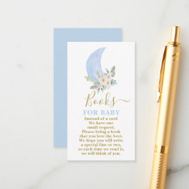 Libros sobre la luna para tarjeta de bebé