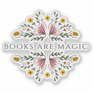 Libros son Pegatina Mágica
