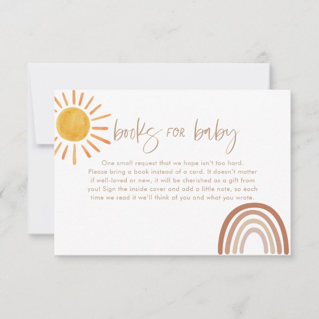 Libros Sunshine para tarjeta para bebé | Solicitud (Anverso)
