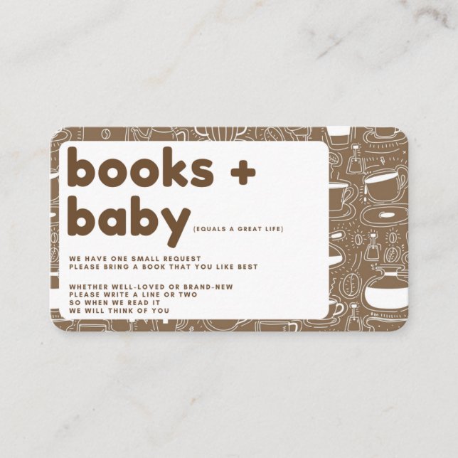 Libros temáticos de café para la tarjeta de presen (Anverso)