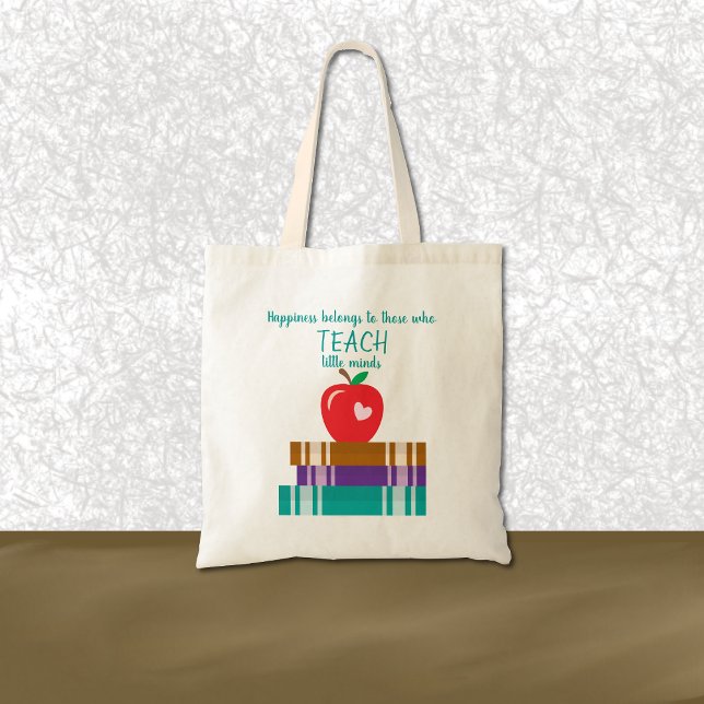 Libros y bolso de tachuela de maestro de manzana r (Subido por el creador)