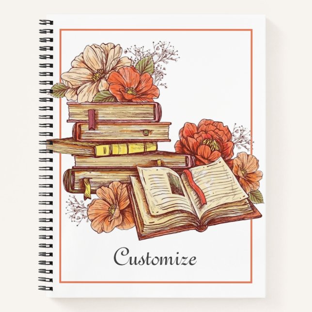 Libros Y Flores Personalizados (Anverso)