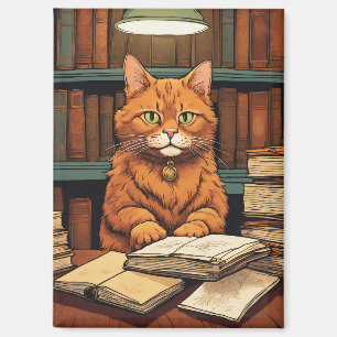 libros y gatos imán