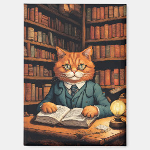 libros y gatos imán