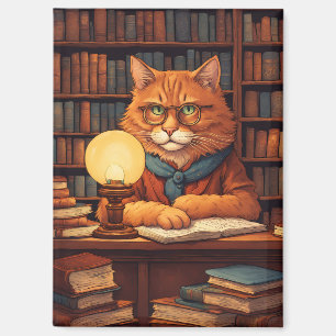 libros y gatos imán